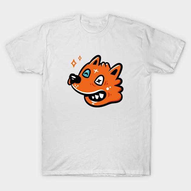 Cute Dog Face, Red Dog T-Shirt by Makushkin28